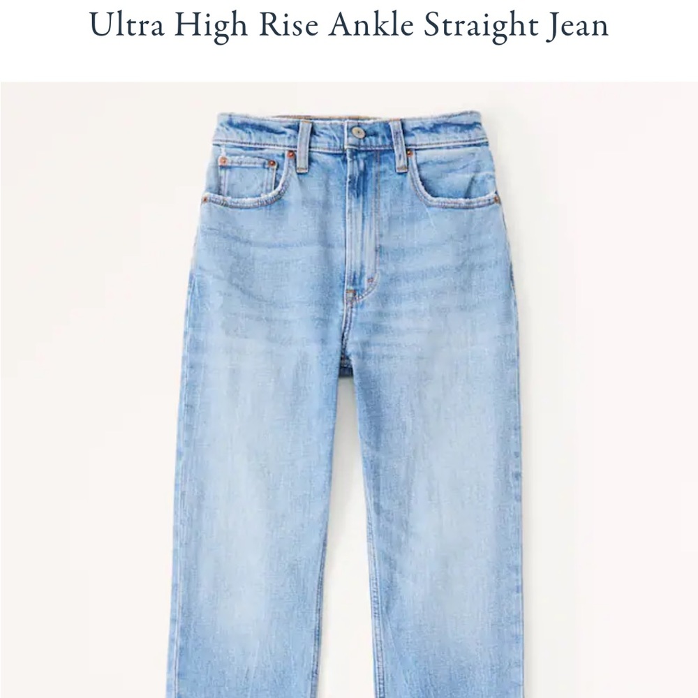 Ultra High Rise Ankle Straight Jean New without tags